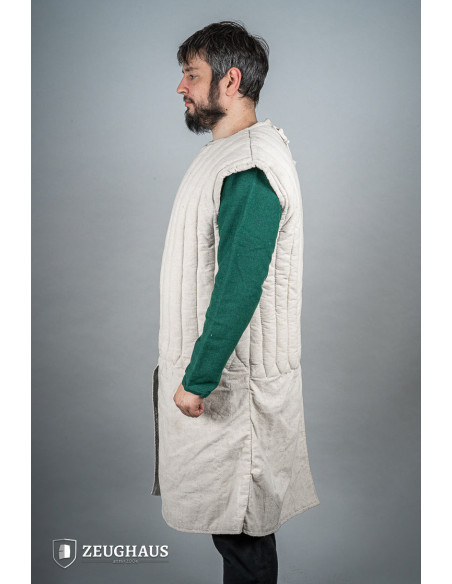 Medieval sleeveless gambeson, natural...