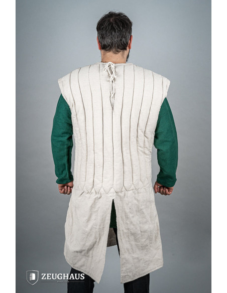 Medieval sleeveless gambeson, natural...