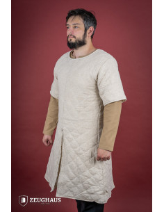 Medieval short-sleeved gambeson, natural color 2