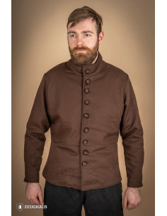 Medieval cotton doublet Arming model, brown