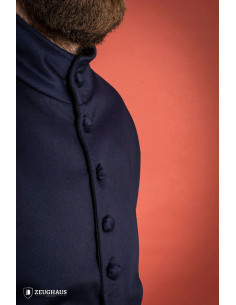 Medieval cotton doublet Arming model, blue 2