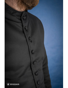 Medieval cotton doublet Arming model, black 2