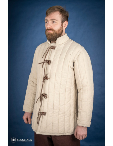 Thick medieval gambeson with laces,...