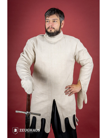 Light medieval gambeson with mittens,...
