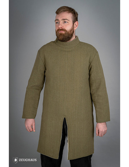 Medieval cotton infantry gambeson, green