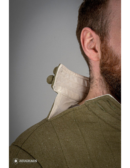Medieval cotton infantry gambeson, green