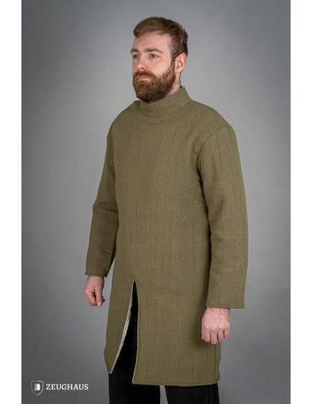 Medieval cotton infantry gambeson, green