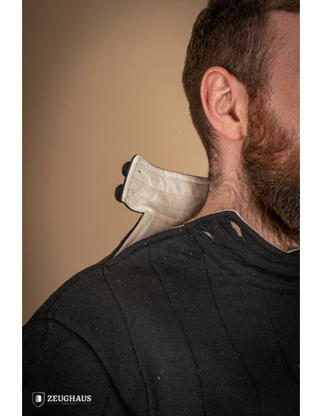 Medieval infantry cotton gambeson, black