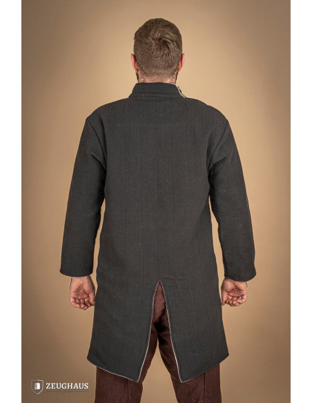 Medieval infantry cotton gambeson, black