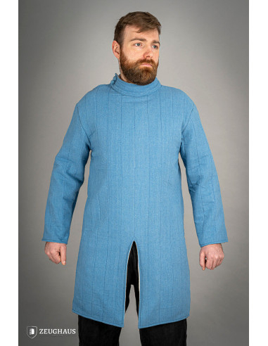Medieval infantry cotton gambeson, blue