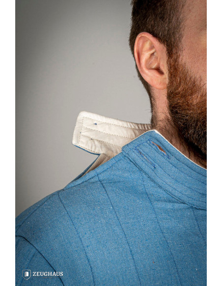 Medieval infantry cotton gambeson, blue