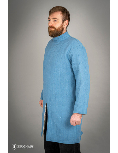 Medieval infantry cotton gambeson, blue