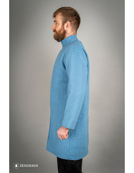 Medieval infantry cotton gambeson, blue