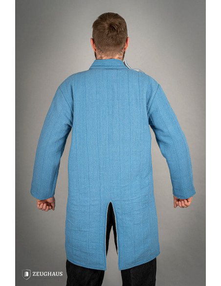 Medieval infantry cotton gambeson, blue