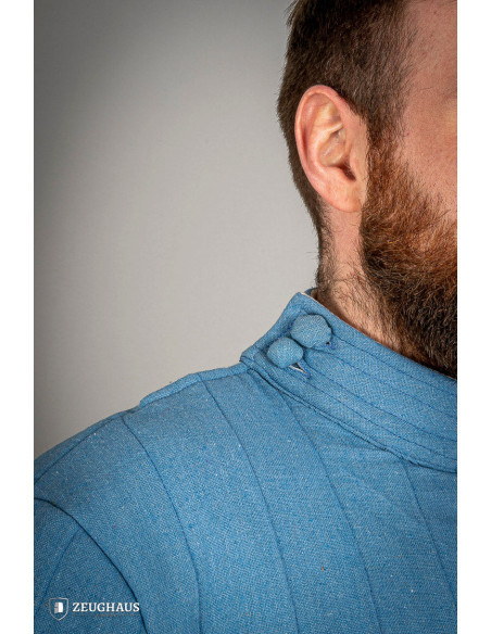 Medieval infantry cotton gambeson, blue