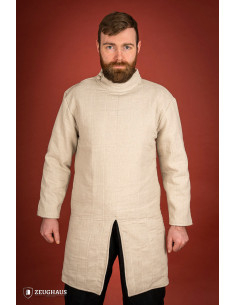 Medieval infantry cotton gambeson, natural color
