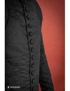 Medieval 14th century gambeson in cotton, black 2