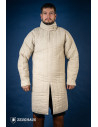 Medieval 13th century gambeson in cotton, natural color