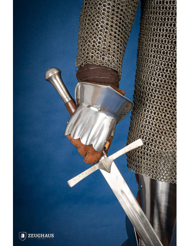 Medieval polished steel gauntlets Demi model (1.66 mm.)