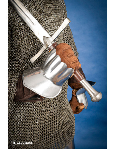 Medieval polished steel gauntlets...