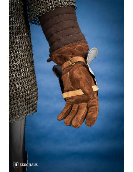 Medieval polished steel gauntlets...