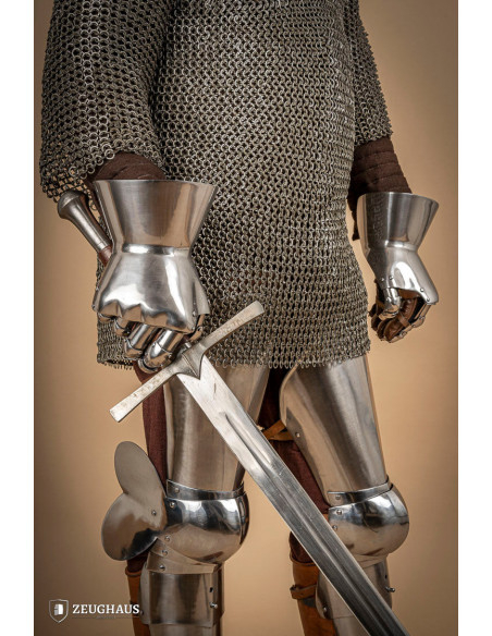 Medieval polished steel gauntlets...