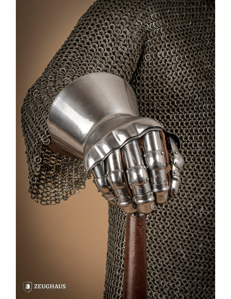 Medieval polished steel gauntlets...