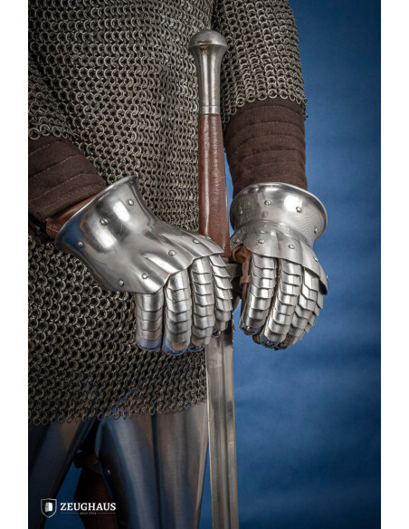 Medieval polished steel gauntlets...