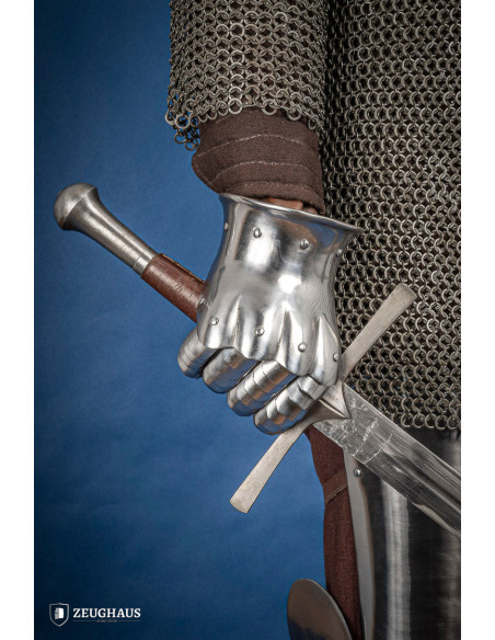 Medieval polished steel gauntlets...