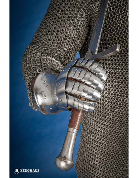 Medieval polished steel gauntlets...