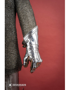 German medieval gauntlets 15th century polished steel...