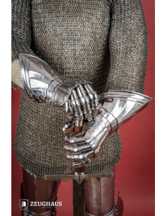 German medieval gauntlets 15th century polished steel... 2