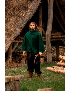 Gugel Viking Egill, green wool