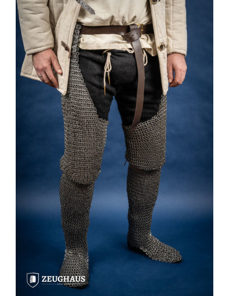 Medieval legs chain mail riveted...