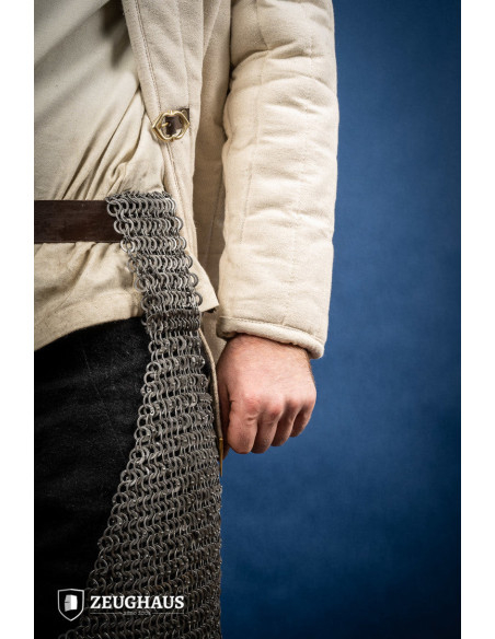 Medieval legs chain mail riveted...