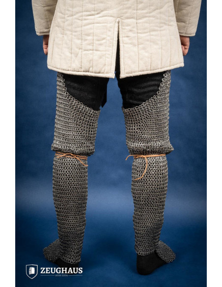 Medieval legs chain mail riveted...