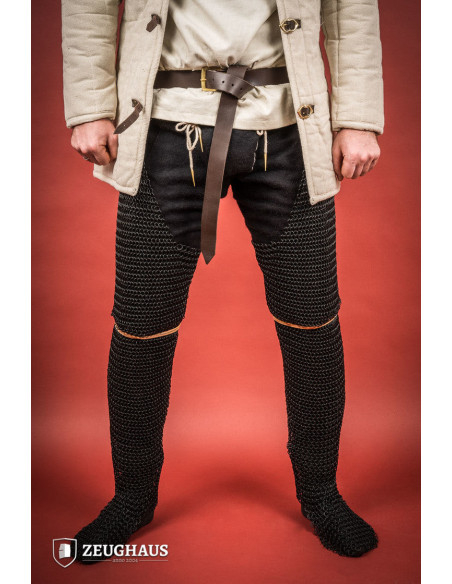 Medieval legs chain mail burnished...