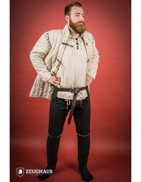 Medieval legs chain mail burnished...