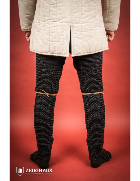 Medieval legs chain mail burnished...