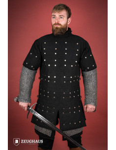 Medieval mild steel brigantine, black color