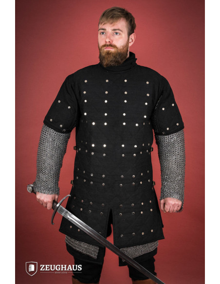 Medieval mild steel brigantine, black...