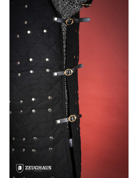 Medieval mild steel brigantine, black...