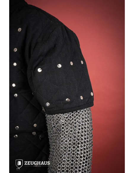 Medieval mild steel brigantine, black...