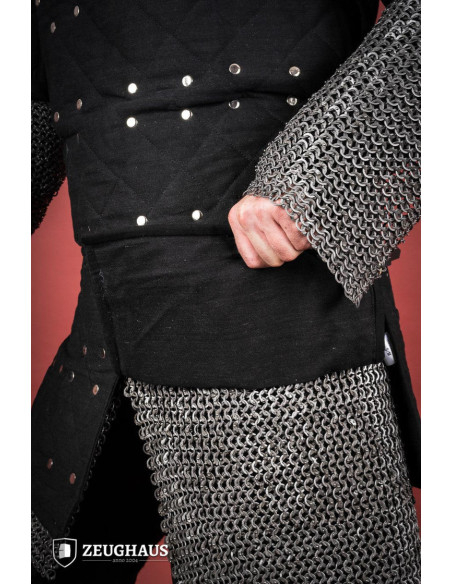 Medieval mild steel brigantine, black...