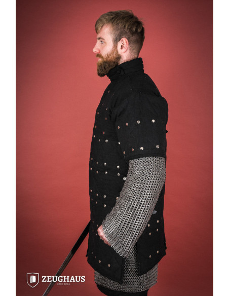 Medieval mild steel brigantine, black...