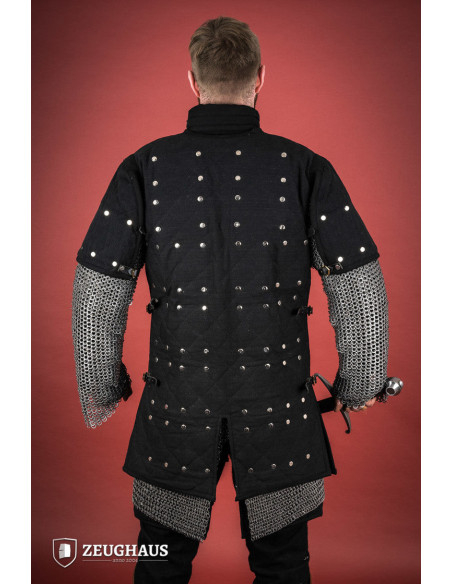 Medieval mild steel brigantine, black...