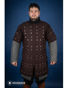 Medieval mild steel brigantine, brown color