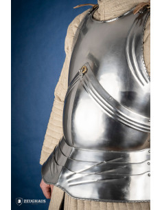 German medieval breastplate 15th century. polished steel...
