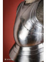 Medieval Milanese infantry breastplate polished steel (1.6 mm.)