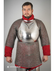 Medieval breastplate 14th century. polished steel (1.6 mm.)